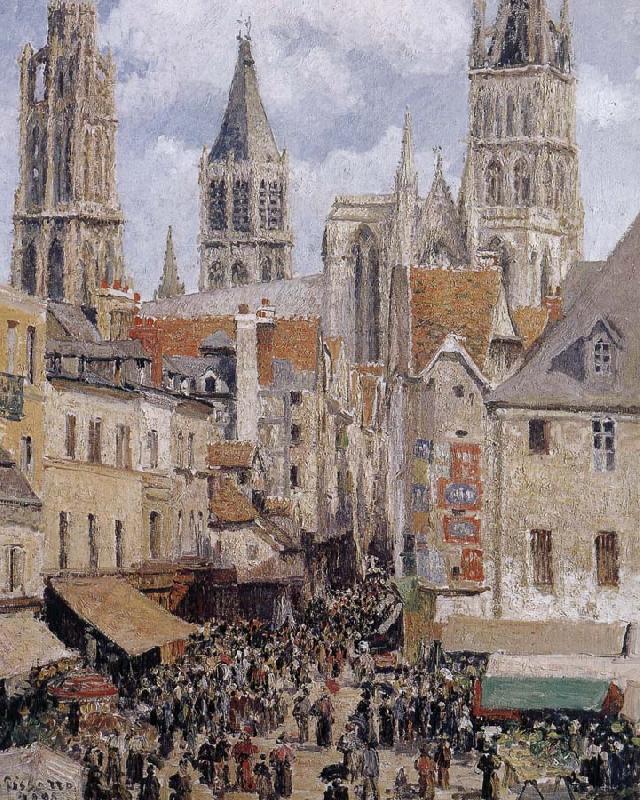 Camille Pissarro The streets of Rouen China oil painting art